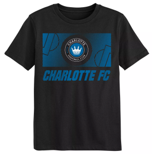 MLS Youth Charlotte FC Pre Game Full Pitch Black T-Shirt, Medium