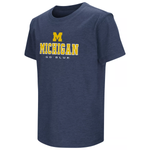 Colosseum Youth Michigan Wolverines Navy T-Shirt, Small, Blue
