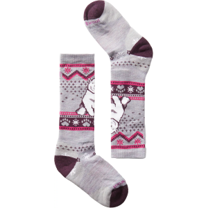Smartwool Kids' Wintersport Full Cushion Yeti Pattern Over The Calf Socks, Small, Purple Eclipse