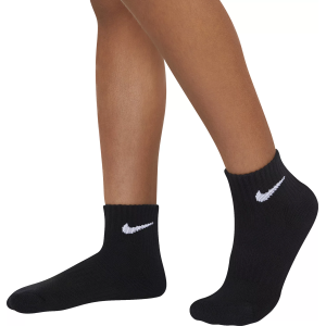 Nike Little Kids' Basic Ankle Socks - 6 pack, Size 5-7, Black