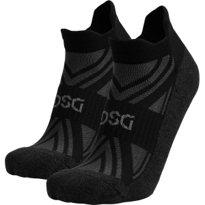 DSG Run Socks 2 Pack, Men's, Large, Black/Black