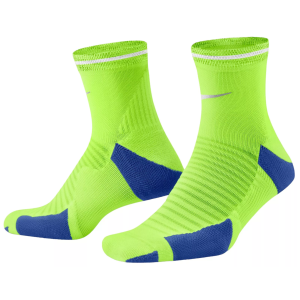 Nike Dri-FIT Spark Cushioned Ankle Running Socks, Men's, Small, Volt
