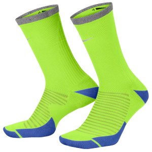 Nike Spark Cushioned Crew Running Socks, Men's, Small, Volt