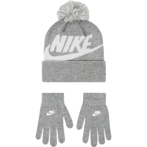 Nike Nike Little Kids' Swoosh Pom Beanie & Gloves Set, Size 4-7, Dk Grey Heather - $13.97 at DICK'S Sporting Goods