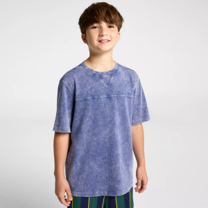 DSG Boys' Football Cotton Short Sleeve Graphic Tee, XL, Campus Navy
