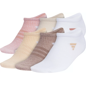 Adidas adidas Superlite 3.0 No Show Socks - 6 Pack, Men's, Medium, Warm Clay Pink/Beige/Wht - $22.00 at DICK'S Sporting Goods