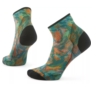 Smartwool Women's Bike Jungle Music Print Ankle Socks, Large, Honey Gold