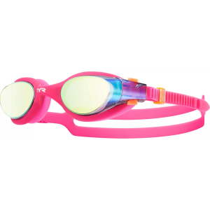 TYR Women's Vesi Femme Mirrored Swim Goggles, Gold/Pink