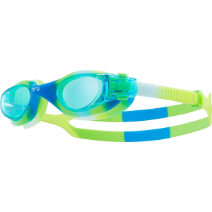TYR Youth Vesi Jr. Swim Goggles, Kids, Green/Blue/Yellow