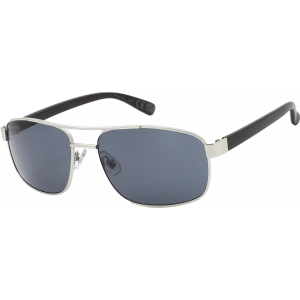 Surf N Sport Miller Sunglasses, Men's, Satin Silver/Solid Smoke
