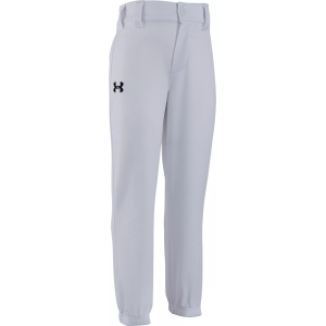 Under Armour Tee Ball Closed Bottom Baseball Pants, Boys', Size 4, White