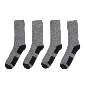 Northeast Outfitters Hiker Socks 4-Pack, Men's, Large, Black
