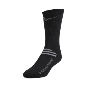 Mizuno Runbird Volleyball Crew Socks, Men's, Small, Black