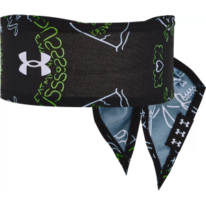 Under Armour Tie Printed Headband, Men's, Black/Green/White