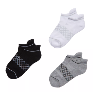 Walter Hagen Women's Low Cut 3-pack Golf Socks, Medium, White/Black/Grey