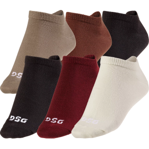 DSG Women's Low Cut Liner Socks Multicolor 6 Pack, Medium, Multi