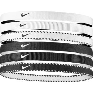 Nike Flex Classic Headbands 6 Pack, Men's, White/Black/White