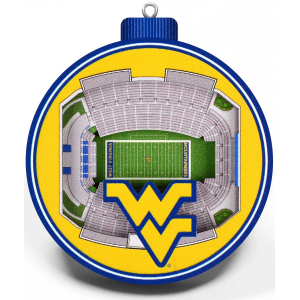 YouTheFan West Virginia Mountaineers 3D StadiumView Ornament