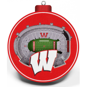 YouTheFan Wisconsin Badgers 3D StadiumView Ornament