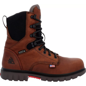 Rocky Men's Worksmart Waterproof Composite Toe Work Boots, 9 W, Brown