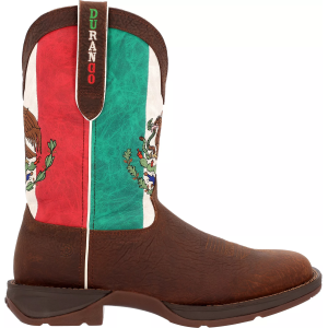 Durango Men's 11" Mexico Flag Western Boots, Size 9, Sandy Brown