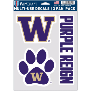 WinCraft Washington Huskies 3 Pack Fan Decal