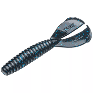 Strike King Rage Twin Tail Menace Grub, Black Blue