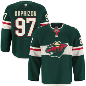 NHL Men's Minnesota Wild Kirill Kaprizov #97 Authentic Pro Green Home Jersey, Size 50