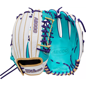Wilson 12.5" T125SS A2000 SuperSkin Series Fastpitch Glove, Women's, White