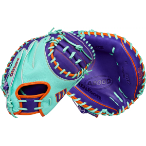 Wilson 33'' CM33SS A2000 SuperSkin Series Catcher's Mitt, Men's, Seafoam