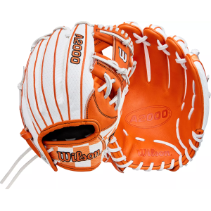 Wilson 12" H12SS Knoxville A2000 SuperSkin Series Fastpitch Glove, Women's, White/Orange
