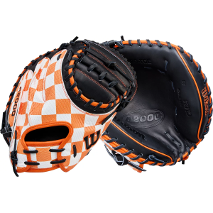 Wilson 33'' CM33SS Knoxville A2000 SuperSkin Series Catcher's Mitt, Men's, Black/Orange