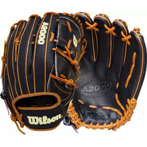 Wilson 12.5" B125SS A2000 SuperSkin Classics Series Glove, Men's, Black/Saddle Tan
