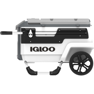 Igloo 70 Qt. Trailmate Roller Cooler, White/Grey/Black