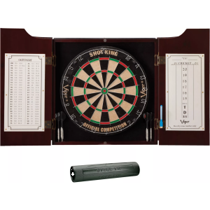 Viper Hudson All-In-One Dart Center & Dart Mat Bundle, Black