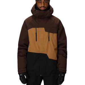 686 Men's Geo Insulated Jacket, XL, Coffee Colorblock