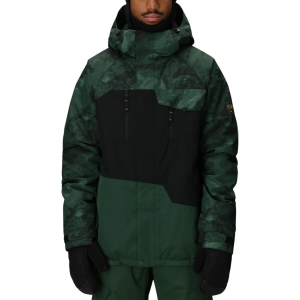 686 Men's Geo Insulated Jacket, Medium, Moss Green Colorblock