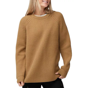 Fjallraven Women's Ovik Rib Sweater, Large, Buckwheat Brown