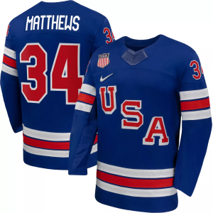 Nike Adult Team USA Auston Matthews #34 Replica Blue Jersey, Men's, Small