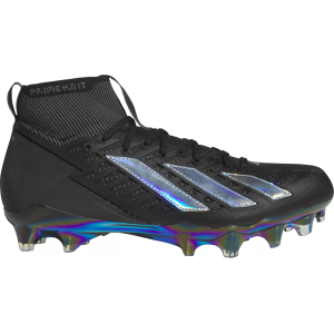 adidas adizero Impact + II Mid Football Cleats, M16/W17.5, Black/Silver