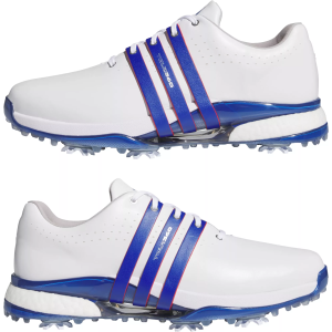 adidas Tour 360 Golf Shoes, Men's, Size 11, White/Royal Blue/Scarlet