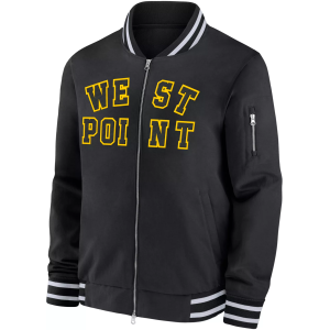 Nike Men's Army West Point Black Knights Grey Full-Zip West Point Bomber Jacket, XL, Gray
