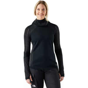 Smartwool Women's Intraknit(TM) Thermal Merino Base Layer Hoodie, Small, Black/Charcoal