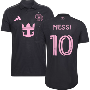 adidas Adult Inter Miami CF Lionel Messi #10 2026 Secondary Authentic 'Presagio' Jersey, Men's, XXL, Black