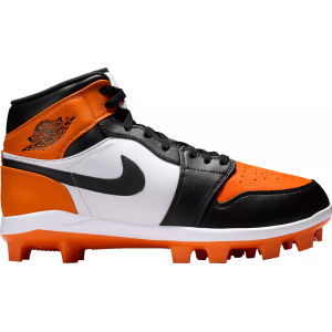 Jordan 1 Retro Mid MCS Baseball Cleats, Size 9, Starfish/Black