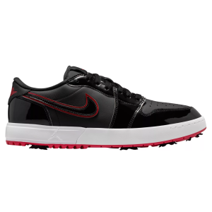 Air Jordan Men's 1 Low G Spiked Golf Shoes, Size 8, Black/Red/White