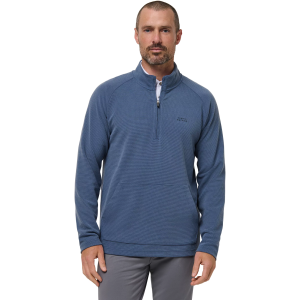 TravisMathew Men's Perfromance Waffle Golf 1/4 Zip, XXL, Bering Sea