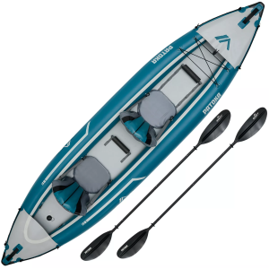Quest Patoka Inflatable Tandem Kayak Package | Teal/Gray | Paddle Sports | Kayaking | Kayaks | Inflatable Kayaks