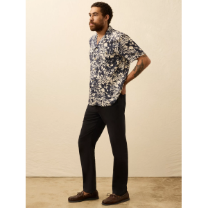 Faherty Men's Bali Camp Short Sleeve Shirt, XXL, Fjord Bloom