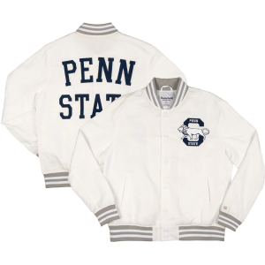 Homefield Men's Penn State Nittany Lions White Bomber Jacket, Large